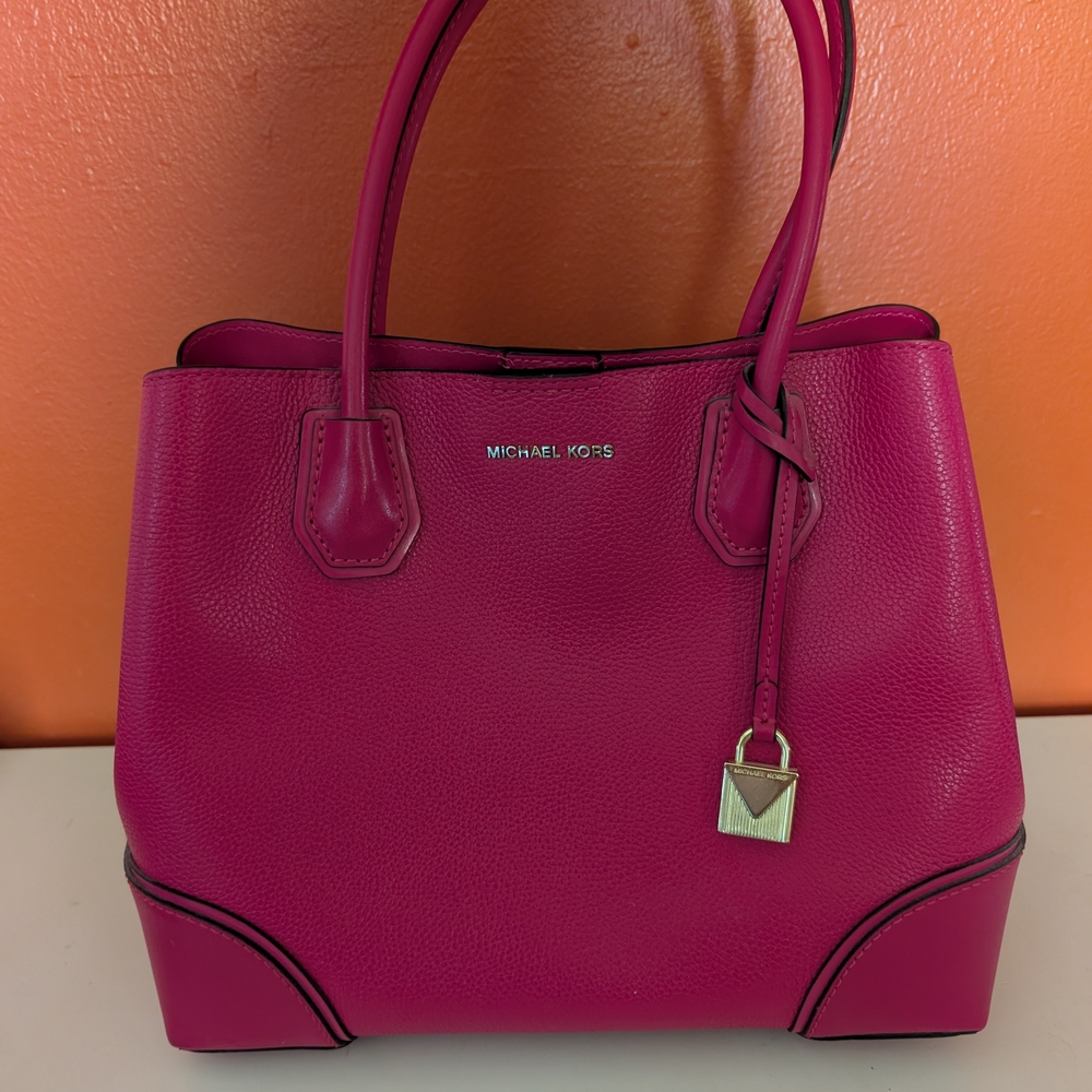 Michael Kors Pink Satchel with Polished Finish